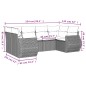 vidaXL Juego de sofás jardín con cojines 6 pzas ratán sintético beige vidaXL Juego de sofás jardín con cojines 6 pzas ratán sintético beige