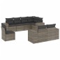 vidaXL Set de sofás de jardín 8 pzas y cojines ratán sintético gris vidaXL Set de sofás de jardín 8 pzas y cojines ratán sintético gris