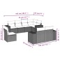 vidaXL Set de sofás de jardín 8 pzas y cojines ratán sintético gris vidaXL Set de sofás de jardín 8 pzas y cojines ratán sintético gris