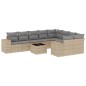 vidaXL Juego de sofás jardín con cojines beige 10 pzas ratán sintético vidaXL Juego de sofás jardín con cojines beige 10 pzas ratán sintético
