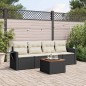 vidaXL Set de muebles de jardín 5 pzas y cojines ratán sintético negro