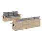 vidaXL Juego de sofás de jardín con cojines beige 8 pzas ratán PE vidaXL Juego de sofás de jardín con cojines beige 8 pzas ratán PE