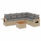 vidaXL Set sofás de jardín 7 piezas y cojines ratán sintético beige