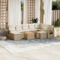 vidaXL Juego de sofás jardín con cojines beige 10 pzas ratán sintético vidaXL Juego de sofás jardín con cojines beige 10 pzas ratán sintético