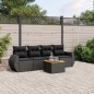 vidaXL Set de muebles de jardín 5 pzas y cojines ratán sintético negro vidaXL Set de muebles de jardín 5 pzas y cojines ratán sintético negro