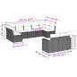 vidaXL Set de sofás de jardín 9 pzas con cojines ratán sintético beige vidaXL Set de sofás de jardín 9 pzas con cojines ratán sintético beige