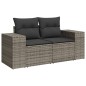 vidaXL Set de sofás de jardín 8 pzas y cojines ratán sintético gris vidaXL Set de sofás de jardín 8 pzas y cojines ratán sintético gris