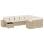 vidaXL Juego de sofás jardín con cojines beige 10 pzas ratán sintético vidaXL Juego de sofás jardín con cojines beige 10 pzas ratán sintético