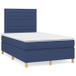 vidaXL Cama box spring con colchón tela azul 120x200 cm vidaXL Cama box spring con colchón tela azul 120x200 cm