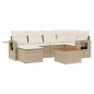 vidaXL Set sofás de jardín 7 piezas y cojines ratán sintético beige vidaXL Set sofás de jardín 7 piezas y cojines ratán sintético beige