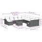 vidaXL Set de sofás de jardín 12 piezas cojines ratán sintético negro vidaXL Set de sofás de jardín 12 piezas cojines ratán sintético negro
