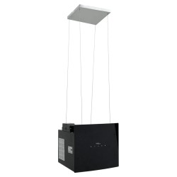 vidaXL Campana extractora de isla sensor táctil LCD vidrio templado