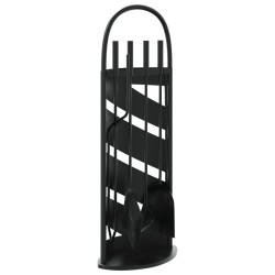 vidaXL Set de herramientas para chimenea 5 pzas acero 23x15x66 cm