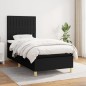 vidaXL Cama box spring con colchón tela negro 80x200 cm vidaXL Cama box spring con colchón tela negro 80x200 cm