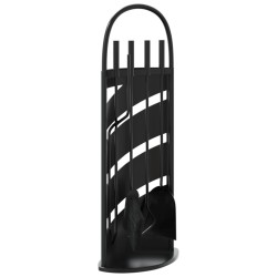 vidaXL Set de herramientas para chimenea 5 pzas acero 23x15x66 cm