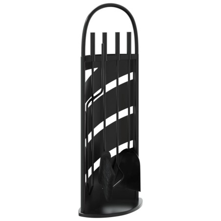 vidaXL Set de herramientas para chimenea 5 pzas acero 23x15x66 cm