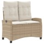 vidaXL Set de comedor jardín con cojines 4 pzas ratán sintético beige vidaXL Set de comedor jardín con cojines 4 pzas ratán sintético beige