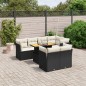 vidaXL Set de sofás de jardín 8 piezas y cojines ratán sintético negro vidaXL Set de sofás de jardín 8 piezas y cojines ratán sintético negro