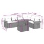 vidaXL Set de comedor de jardín 7 pzas y cojines ratán sintético negro vidaXL Set de comedor de jardín 7 pzas y cojines ratán sintético negro