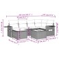 vidaXL Set de sofás de jardín 7 piezas con cojines ratán PE gris vidaXL Set de sofás de jardín 7 piezas con cojines ratán PE gris