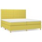 vidaXL Cama box spring con colchón tela verde 200x200 cm vidaXL Cama box spring con colchón tela verde 200x200 cm