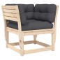 vidaXL Muebles de jardín 8 pzas y cojines madera maciza pino vidaXL Muebles de jardín 8 pzas y cojines madera maciza pino