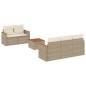 vidaXL Juego de sofás jardín con cojines 6 pzas ratán sintético beige vidaXL Juego de sofás jardín con cojines 6 pzas ratán sintético beige
