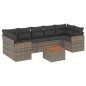 vidaXL Set de sofás de jardín 8 pzas y cojines ratán sintético gris vidaXL Set de sofás de jardín 8 pzas y cojines ratán sintético gris