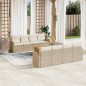 vidaXL Set de sofás de jardín 9 pzas con cojines ratán sintético beige vidaXL Set de sofás de jardín 9 pzas con cojines ratán sintético beige