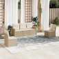 vidaXL Juego de sofás jardín con cojines 5 pzas ratán sintético beige vidaXL Juego de sofás jardín con cojines 5 pzas ratán sintético beige