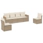 vidaXL Juego de sofás jardín con cojines 6 pzas ratán sintético beige vidaXL Juego de sofás jardín con cojines 6 pzas ratán sintético beige