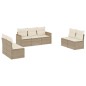 vidaXL Set sofás de jardín 7 piezas y cojines ratán sintético beige vidaXL Set sofás de jardín 7 piezas y cojines ratán sintético beige