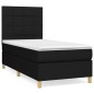 vidaXL Cama box spring con colchón tela negro 100x200 cm vidaXL Cama box spring con colchón tela negro 100x200 cm