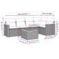 vidaXL Set de sofás de jardín 6 piezas y cojines ratán sintético negro vidaXL Set de sofás de jardín 6 piezas y cojines ratán sintético negro