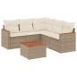 vidaXL Juego de sofás jardín con cojines 6 pzas ratán sintético beige vidaXL Juego de sofás jardín con cojines 6 pzas ratán sintético beige
