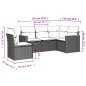 vidaXL Set de muebles de jardín 5 pzas y cojines ratán sintético negro vidaXL Set de muebles de jardín 5 pzas y cojines ratán sintético negro
