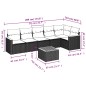 vidaXL Set de comedor de jardín 7 pzas y cojines ratán sintético negro vidaXL Set de comedor de jardín 7 pzas y cojines ratán sintético negro