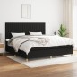 vidaXL Cama box spring con colchón tela negro 200x200 cm vidaXL Cama box spring con colchón tela negro 200x200 cm