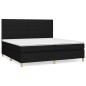 vidaXL Cama box spring con colchón tela negro 200x200 cm vidaXL Cama box spring con colchón tela negro 200x200 cm