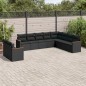 vidaXL Set de sofás de jardín 10 pzas cojines ratán sintético negro vidaXL Set de sofás de jardín 10 pzas cojines ratán sintético negro