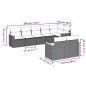 vidaXL Set de sofás de jardín 8 pzas y cojines ratán sintético gris vidaXL Set de sofás de jardín 8 pzas y cojines ratán sintético gris