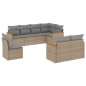 vidaXL Juego de sofás jardín con cojines beige mezcla 8 pzas ratán PE vidaXL Juego de sofás jardín con cojines beige mezcla 8 pzas ratán PE