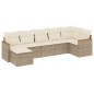 vidaXL Set sofás de jardín 7 piezas y cojines ratán sintético beige vidaXL Set sofás de jardín 7 piezas y cojines ratán sintético beige