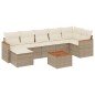 vidaXL Juego de sofás de jardín con cojines beige 8 pzas ratán PE vidaXL Juego de sofás de jardín con cojines beige 8 pzas ratán PE