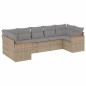 vidaXL Juego de sofás jardín con cojines beige mezcla 7 pzas ratán PE vidaXL Juego de sofás jardín con cojines beige mezcla 7 pzas ratán PE