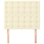 vidaXL Cabeceros 2 unidades cuero sintético color crema 90x5x78/88cm vidaXL Cabeceros 2 unidades cuero sintético color crema 90x5x78/88cm