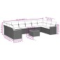 vidaXL Set de sofás de jardín 11 pzas y cojines ratán sintético gris vidaXL Set de sofás de jardín 11 pzas y cojines ratán sintético gris