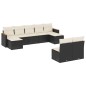 vidaXL Set de sofás de jardín 8 piezas y cojines ratán sintético negro vidaXL Set de sofás de jardín 8 piezas y cojines ratán sintético negro