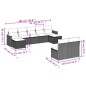 vidaXL Set de sofás de jardín 8 piezas y cojines ratán sintético negro vidaXL Set de sofás de jardín 8 piezas y cojines ratán sintético negro