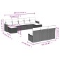 vidaXL Set de sofás de jardín 10 pzas cojines ratán sintético negro vidaXL Set de sofás de jardín 10 pzas cojines ratán sintético negro